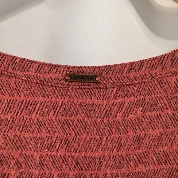 Prana Dress Womens L Teracotta Red Sentinel Maxi Modal Boho Hippie Granola - Picture 8 of 9